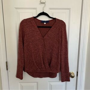 Blue Rain Red Knit Sweater